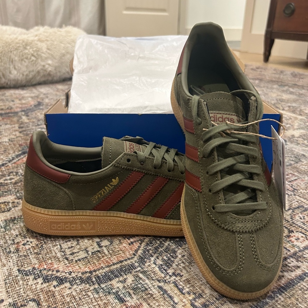 Adidas Spezial Olive and Maroon Suede Shoes
